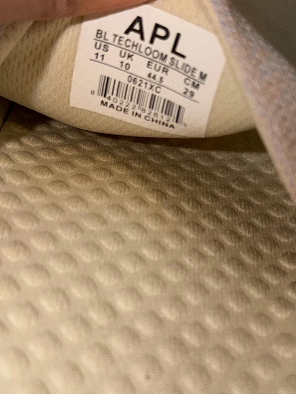 APL Grey & Beige Slide Sandals with Embossed Strap